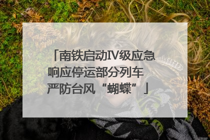 南铁启动Ⅳ级应急响应停运部分列车 严防台风“蝴蝶”
