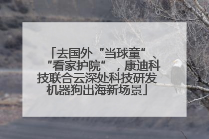 去国外“当球童”、“看家护院”，康迪科技联合云深处科技研发机器狗出海新场景