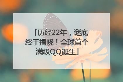 历经22年，谜底终于揭晓！全球首个满级QQ诞生
