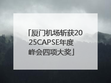厦门机场斩获2025CAPSE年度峰会四项大奖