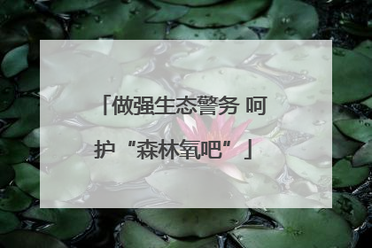 做强生态警务 呵护“森林氧吧”