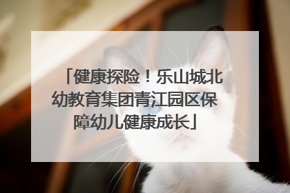 健康探险！乐山城北幼教育集团青江园区保障幼儿健康成长
