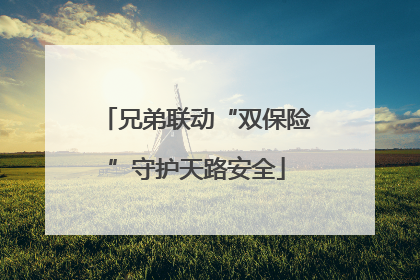 兄弟联动“双保险”守护天路安全