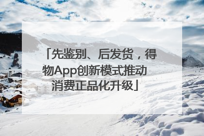 先鉴别、后发货，得物App创新模式推动消费正品化升级