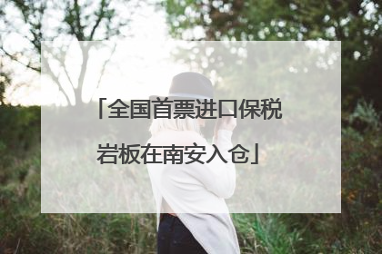 全国首票进口保税岩板在南安入仓