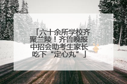 六十余所学校齐聚兰陵！齐鲁晚报中招会助考生家长吃下“定心丸”
