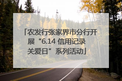 农发行张家界市分行开展“6.14 信用记录关爱日”系列活动