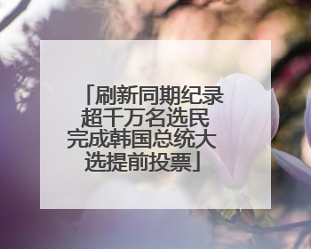 刷新同期纪录 超千万名选民完成韩国总统大选提前投票