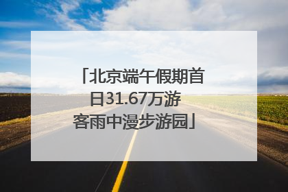 北京端午假期首日31.67万游客雨中漫步游园