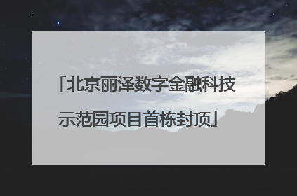 北京丽泽数字金融科技示范园项目首栋封顶