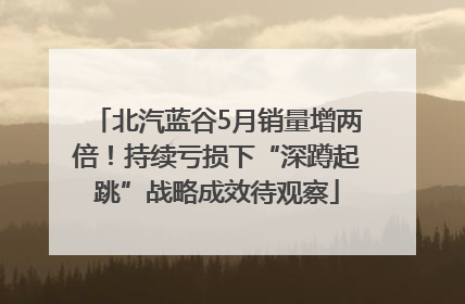 北汽蓝谷5月销量增两倍！持续亏损下“深蹲起跳”战略成效待观察