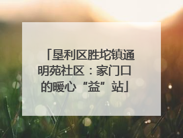 垦利区胜坨镇通明苑社区：家门口的暖心“益”站