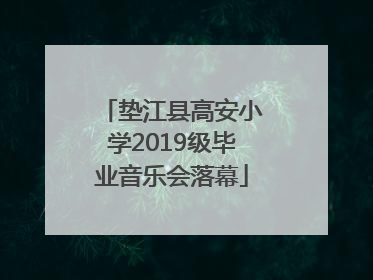 垫江县高安小学2019级毕业音乐会落幕