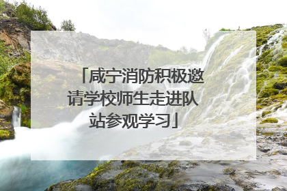 咸宁消防积极邀请学校师生走进队站参观学习