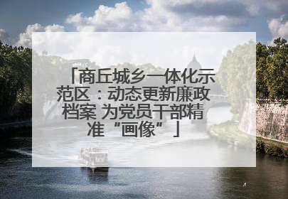 商丘城乡一体化示范区：动态更新廉政档案 为党员干部精准“画像”