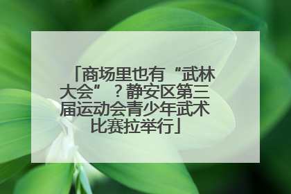 商场里也有“武林大会”？静安区第三届运动会青少年武术比赛拉举行