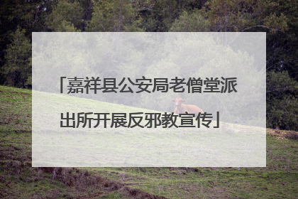 嘉祥县公安局老僧堂派出所开展反邪教宣传
