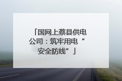 国网上蔡县供电公司：筑牢用电“安全防线”