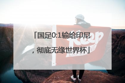 国足0:1输给印尼，彻底无缘世界杯