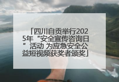 四川自贡举行2025年“安全宣传咨询日”活动 为应急安全公益短视频获奖者颁奖