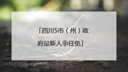 四川5市（州）政府最新人事任免