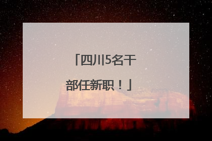 四川5名干部任新职！