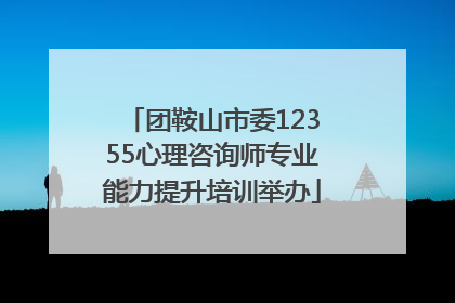 团鞍山市委12355心理咨询师专业能力提升培训举办