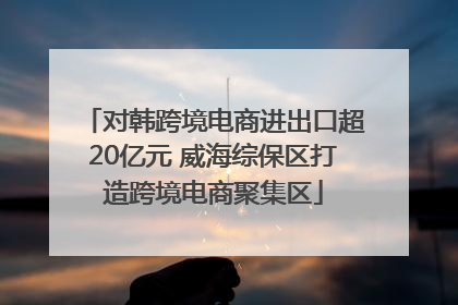 对韩跨境电商进出口超20亿元 威海综保区打造跨境电商聚集区
