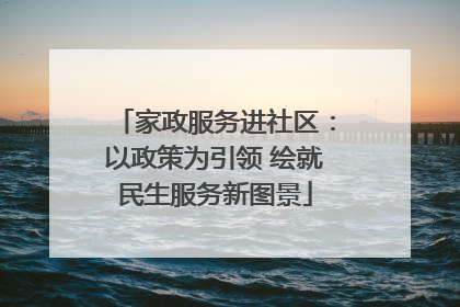 家政服务进社区：以政策为引领 绘就民生服务新图景