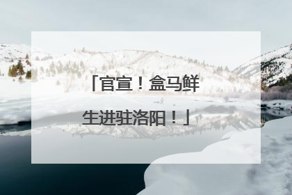 官宣！盒马鲜生进驻洛阳！