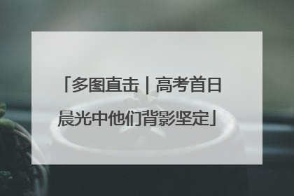 多图直击｜高考首日 晨光中他们背影坚定