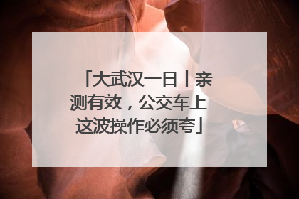 大武汉一日丨亲测有效，公交车上这波操作必须夸