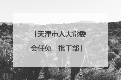天津市人大常委会任免一批干部