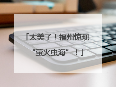 太美了！福州惊现“萤火虫海”！