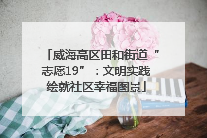 威海高区田和街道“志愿19”：文明实践绘就社区幸福图景