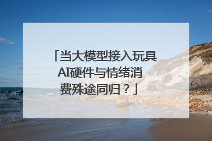 当大模型接入玩具 AI硬件与情绪消费殊途同归？