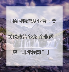 德国物流从业者：美关税政策多变 企业适应“非常困难”