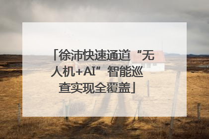 徐沛快速通道“无人机+AI”智能巡查实现全覆盖