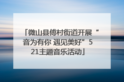 微山县傅村街道开展“音为有你 遇见美好”521主题音乐活动