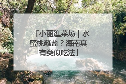 小丽逛菜场｜水蜜桃蘸盐？海南真有类似吃法