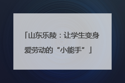 山东乐陵：让学生变身爱劳动的“小能手”