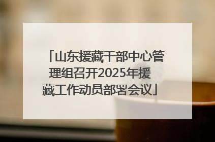 山东援藏干部中心管理组召开2025年援藏工作动员部署会议