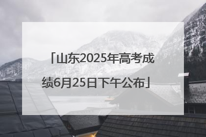 山东2025年高考成绩6月25日下午公布