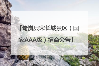 岢岚县宋长城景区（国家AAA级）招商公告