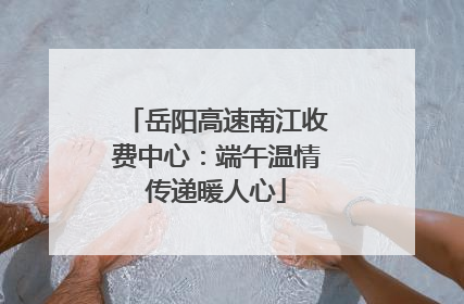 岳阳高速南江收费中心：端午温情传递暖人心