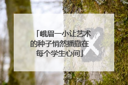 峨眉一小让艺术的种子悄然播撒在每个学生心间