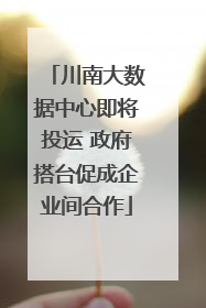 川南大数据中心即将投运 政府搭台促成企业间合作