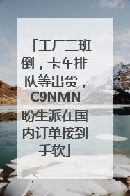 工厂三班倒，卡车排队等出货，C9NMN盼生派在国内订单接到手软