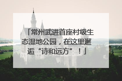 常州武进首座村级生态湿地公园，在这里邂逅“诗和远方”！