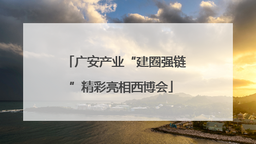 广安产业“建圈强链”精彩亮相西博会